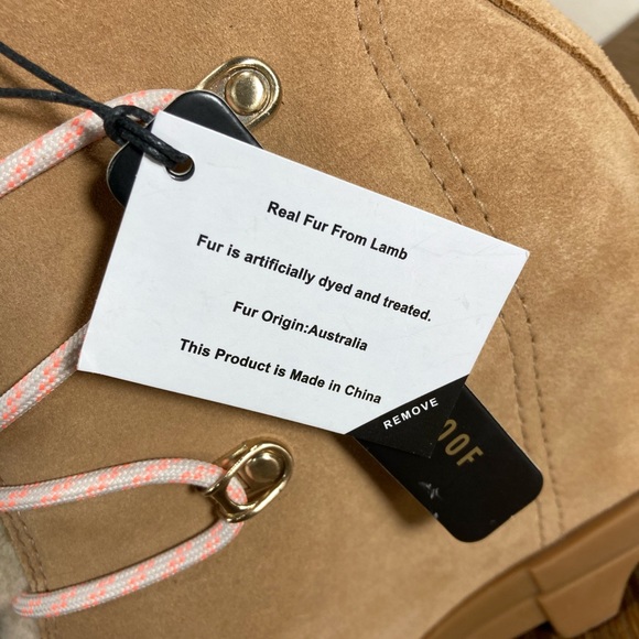 NEW Sorel Joan of Arctic Wedge lll Lace Cozy Bootie Womens Size 7.5 Tawny Buff - Picture 11 of 13